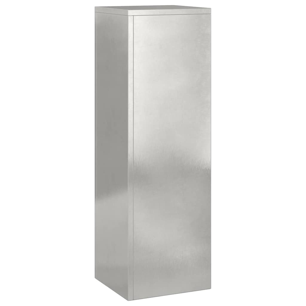 VidaXL Plantenkasten 2 pcs Zilver 24 x 24 x 75 cm Roestvrij staal