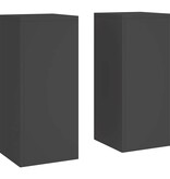 VidaXL Plantenkasten 2 pcs Zwart 24 x 24 x 55 cm Staal