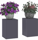 VidaXL Plantenkasten 2 pcs Antraciet 24 x 24 x 35 cm Staal