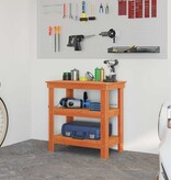 VidaXL Werkbank Wasbruin 78.5 x 50 x 80 cm Massief grenenhout