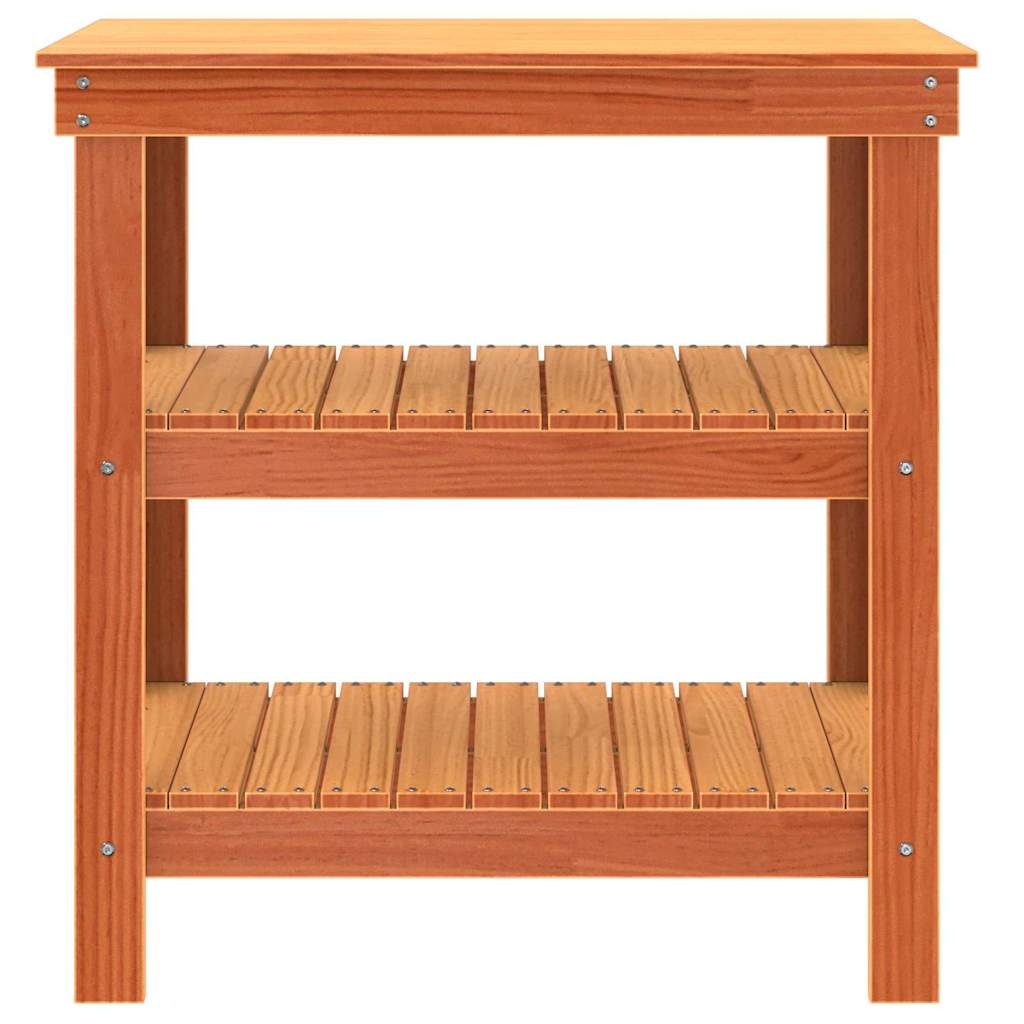 VidaXL Werkbank Wasbruin 78.5 x 50 x 80 cm Massief grenenhout