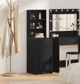 VidaXL Highboard met lade Zwart eiken 40 x 40,5 x 135 cm Bewerkt hout