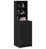 VidaXL Highboard met lade Zwart eiken 40 x 40,5 x 135 cm Bewerkt hout