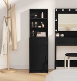 VidaXL Highboard met lade Zwart eiken 40 x 40,5 x 135 cm Bewerkt hout