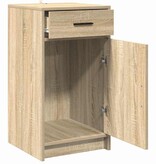 VidaXL Dressoir met lade Sonoma eiken 40 x 40,5 x 75 cm Bewerkt hout