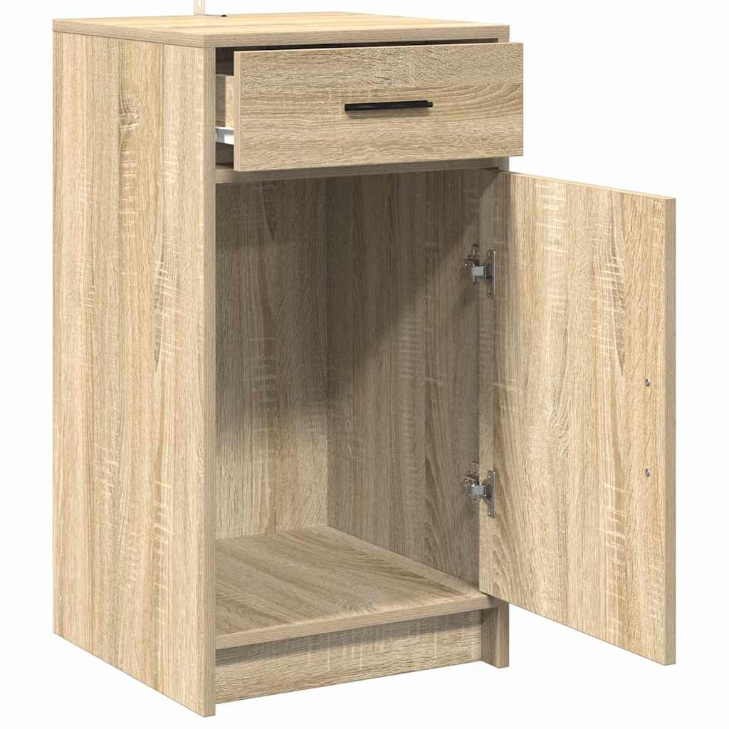 VidaXL Dressoir met lade Sonoma eiken 40 x 40,5 x 75 cm Bewerkt hout