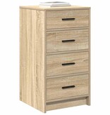 VidaXL Dressoir met lade Sonoma eiken 40 x 41 x 75 cm Bewerkt hout