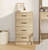 VidaXL Dressoir met lade Sonoma eiken 40 x 41 x 75 cm Bewerkt hout
