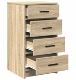 VidaXL Dressoir met lade Sonoma eiken 40 x 41 x 75 cm Bewerkt hout
