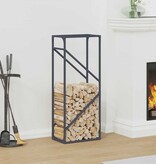 VidaXL Brandhoutrek 40x25x100 cm koudgewalst staal antraciet