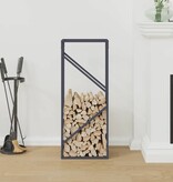 VidaXL Brandhoutrek 40x25x100 cm koudgewalst staal antraciet