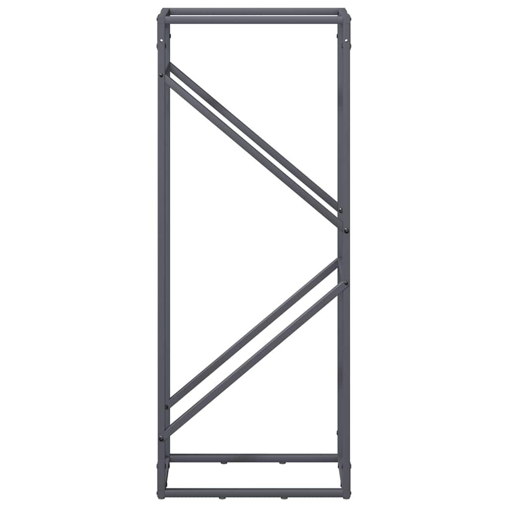 VidaXL Brandhoutrek 40x25x100 cm koudgewalst staal antraciet