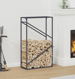 VidaXL Brandhoutrek 60x25x100 cm koudgewalst staal antracietkleurig