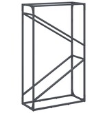 VidaXL Brandhoutrek 60x25x100 cm koudgewalst staal antracietkleurig
