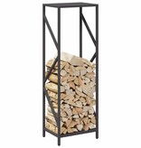 VidaXL Brandhoutrek 34x25x100 cm koudgewalst staal zwart