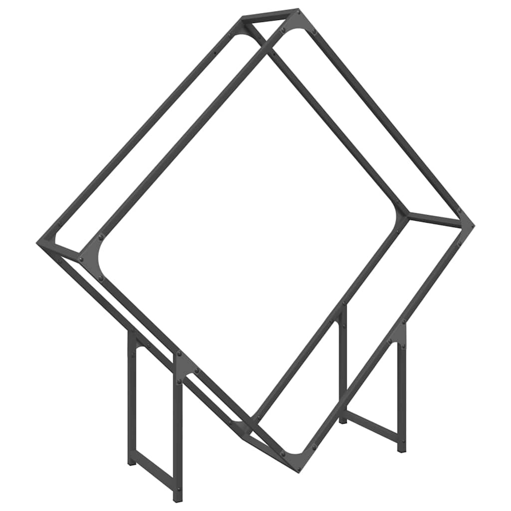 VidaXL Brandhoutrek 100x25x100 cm koudgewalst staal zwart
