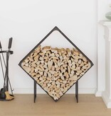 VidaXL Brandhoutrek 100x25x100 cm koudgewalst staal zwart