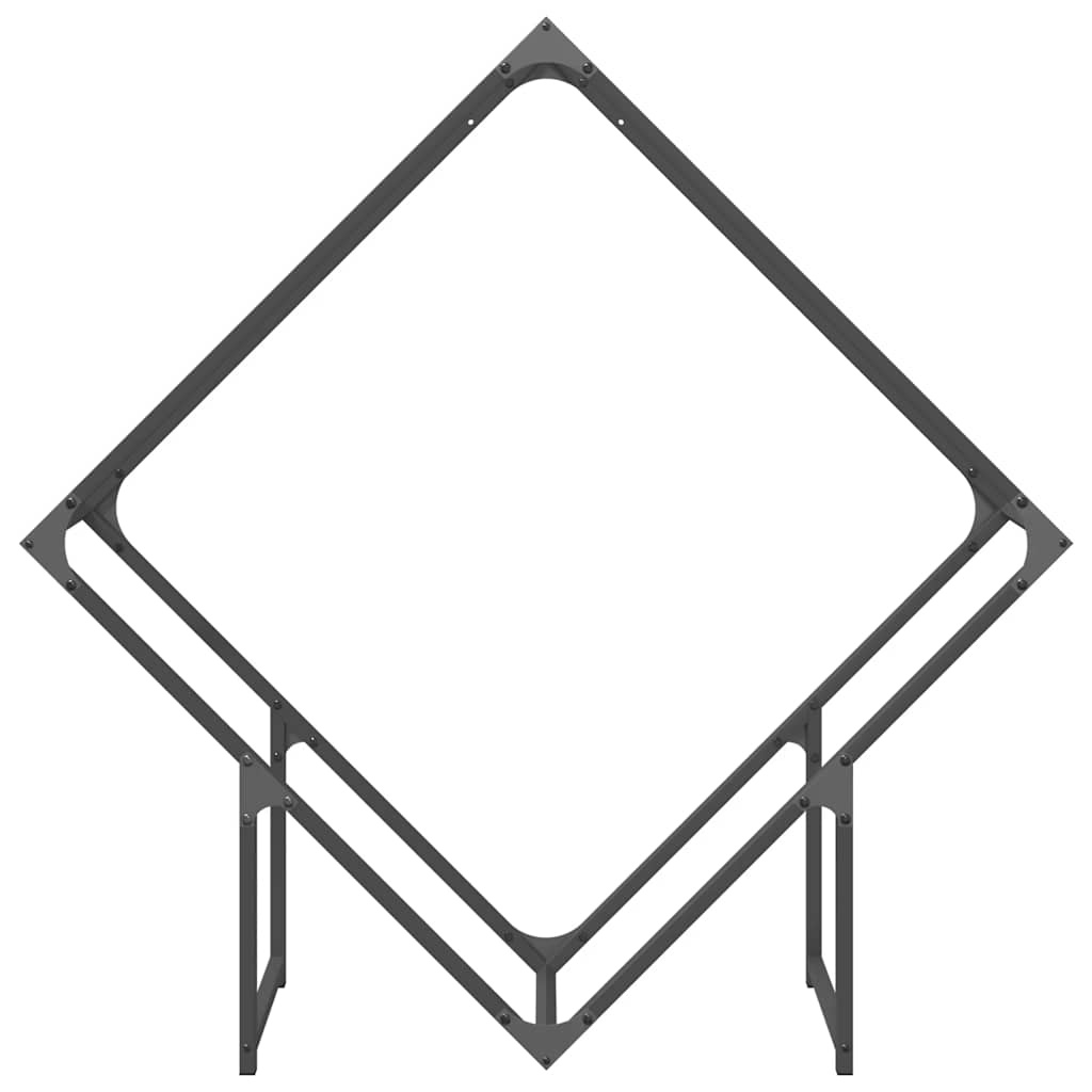 VidaXL Brandhoutrek 100x25x100 cm koudgewalst staal zwart