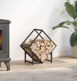 VidaXL Brandhoutrek 50x25x50 cm koudgewalst staal zwart