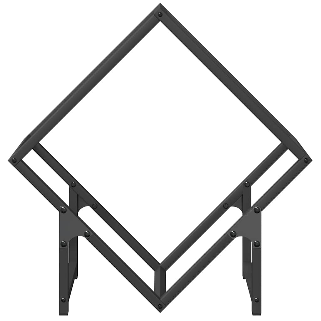 VidaXL Brandhoutrek 50x25x50 cm koudgewalst staal zwart