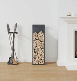 VidaXL Brandhoutrek 25x25x80 cm koudgewalst staal antracietkleurig