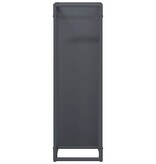 VidaXL Brandhoutrek 25x25x80 cm koudgewalst staal antracietkleurig