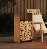 VidaXL Brandhoutrek 40x30x80 cm weervast staal