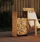 VidaXL Brandhoutrek 40x30x80 cm weervast staal