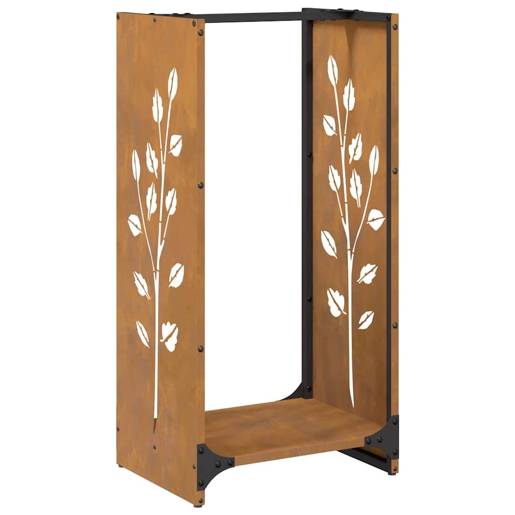 VidaXL Brandhoutrek 40x30x80 cm weervast staal