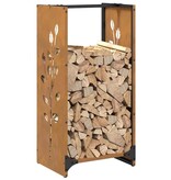 VidaXL Brandhoutrek 40x30x80 cm weervast staal