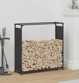 VidaXL Brandhoutrek 90x28x90 cm koudgewalst staal zwart