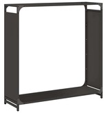 VidaXL Brandhoutrek 90x28x90 cm koudgewalst staal zwart