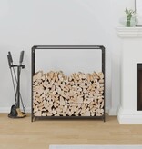 VidaXL Brandhoutrek 90x28x90 cm koudgewalst staal zwart