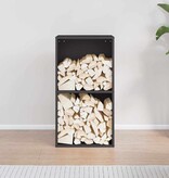 VidaXL Brandhoutrek 40x30x75 cm koudgewalst staal zwart