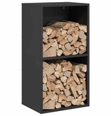 VidaXL Brandhoutrek 40x30x75 cm koudgewalst staal zwart