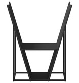 VidaXL Brandhoutrek 69,5x35x81 cm koudgewalst staal zwart