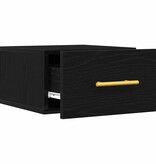 VidaXL Nachtkastje 2 pcs Zwart eiken 35 x 35 x 20 cm Bewerkt hout