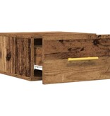 VidaXL Nachtkastje 2 pcs Oud hout 35 x 35 x 20 cm Bewerkt hout