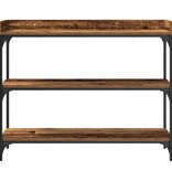 VidaXL Console Tafel Oud hout 100 x 30 x 80 cm Gelaagd hout en metaal