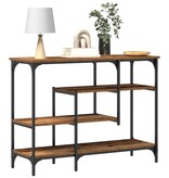 VidaXL Console Tafel Oud hout 100 x 35 x 75 cm Gelaagd hout en metaal