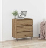 VidaXL Dressoir artisanaal eikenkleurig 60 x 35 x 70 cm Bewerkt hout