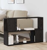 VidaXL Vermaakcentrum Zwart 100 x 24 x 63 cm Bewerkt hout