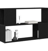 VidaXL Vermaakcentrum Zwart 100 x 24 x 63 cm Bewerkt hout