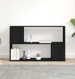 VidaXL Vermaakcentrum Zwart 100 x 24 x 63 cm Bewerkt hout