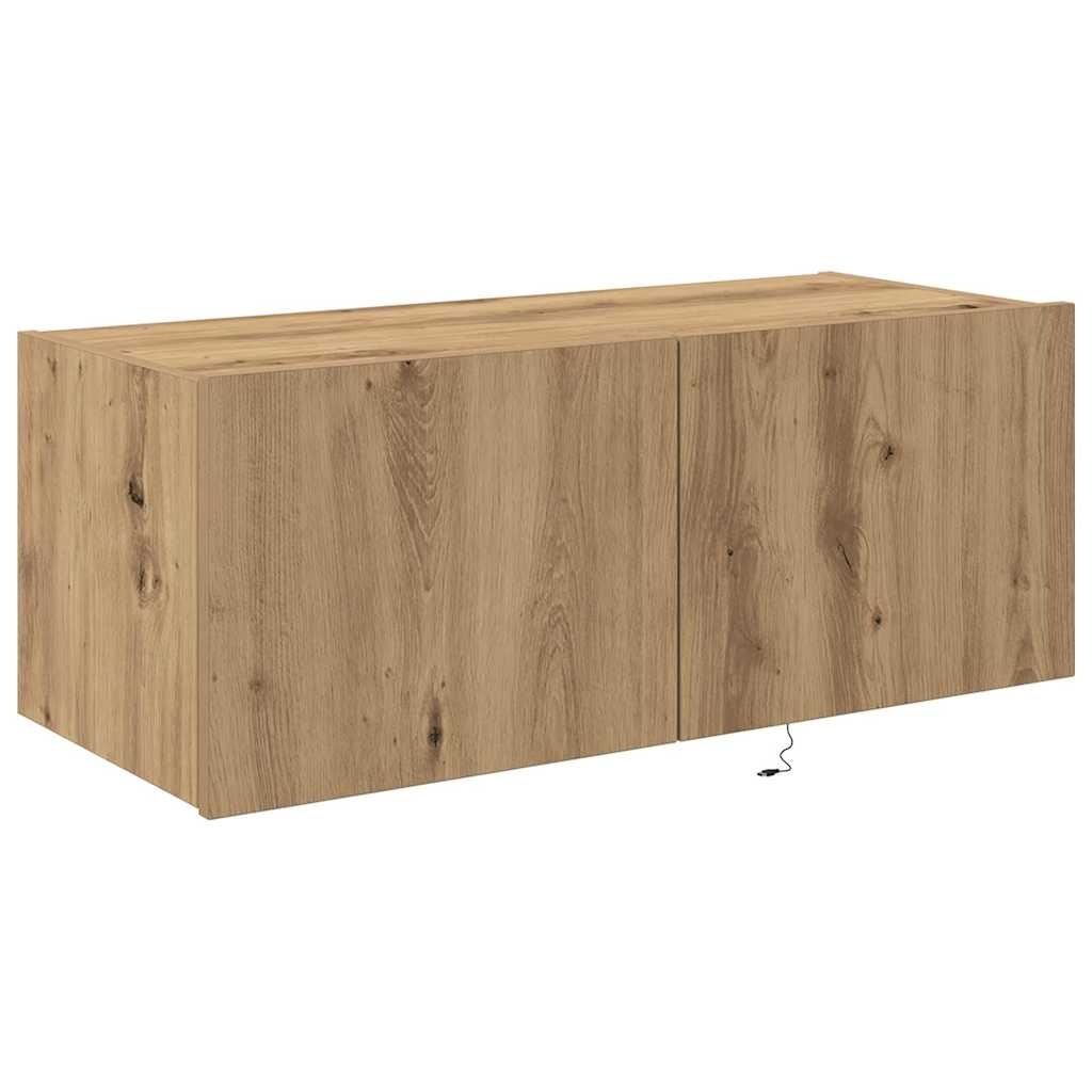 VidaXL TV Wandkast artisanaal eikenkleurig 80 x 35 x 31 cm