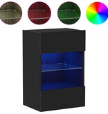 VidaXL TV-kast 2 pcs Zwart 40 x 30 x 60,5 cm Bewerkt hout