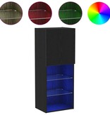 VidaXL TV-kast Zwart Eiken 40.5 x 30 x 102 cm Bewerkt hout