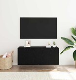 VidaXL TV-kast Zwart Eiken 100 x 30 x 41 cm Bewerkt hout