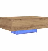 VidaXL Salontafel artisanaal eikenkleurig 85 x 55 x 31 cm Bewerkt hout