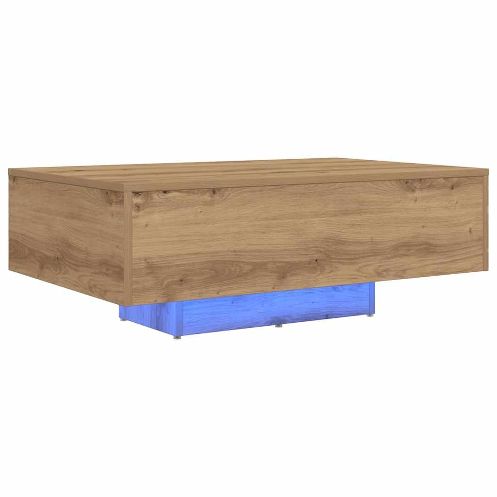 VidaXL Salontafel artisanaal eikenkleurig 85 x 55 x 31 cm Bewerkt hout